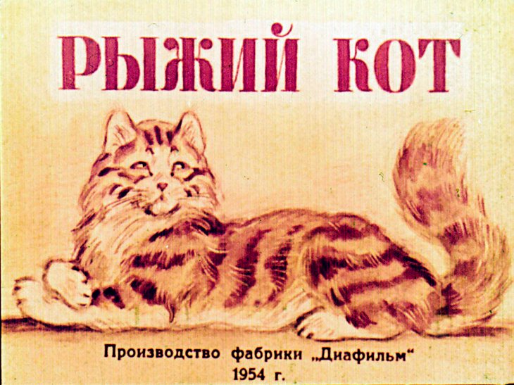 Диафильм Рыжий кот