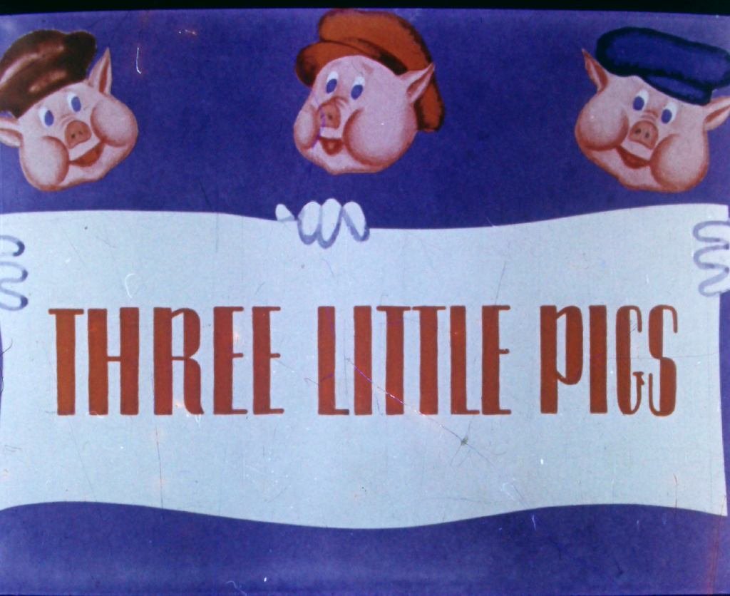 Диафильм Three little pigs