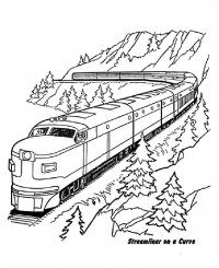 Раскраска поезд с вагонами 51 фото