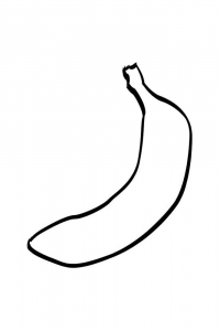 Банан раскраска - 59 фото