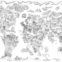 Раскраска «Карта мира»
