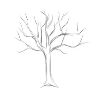 Картинка дерево без листьев для аппликации