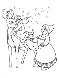 Раскраски из мультфильма Снежная королева скачать