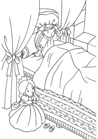 Картинка принцесса на горошине - Раскраски от сайта В мире сказки!
