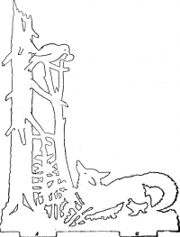 Ворона и лисица басня рисунок раскраска (41 фото)
