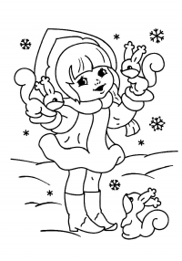 Иллюстрация к сказке снегурочка раскраска